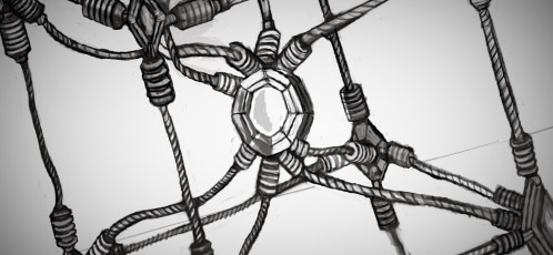 The “flower sculpture” heirloom (bizarre nesting of wires and motherboard-like structure from 17th-century device)